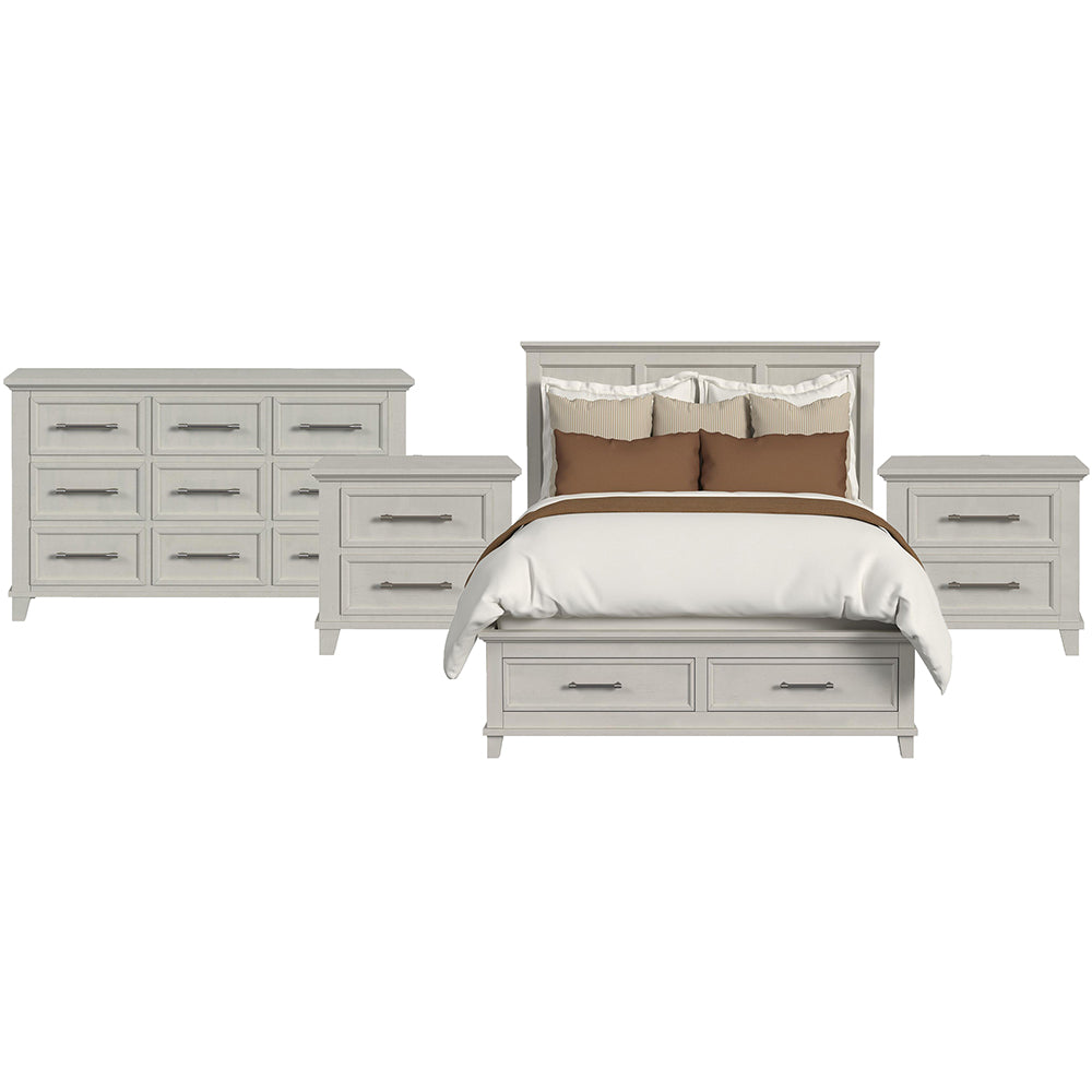 Picket House Furnishings - Henrik Queen Storage 4PC Bedroom Set in Ivory - B-13030-7-QSB-NSDR view 1