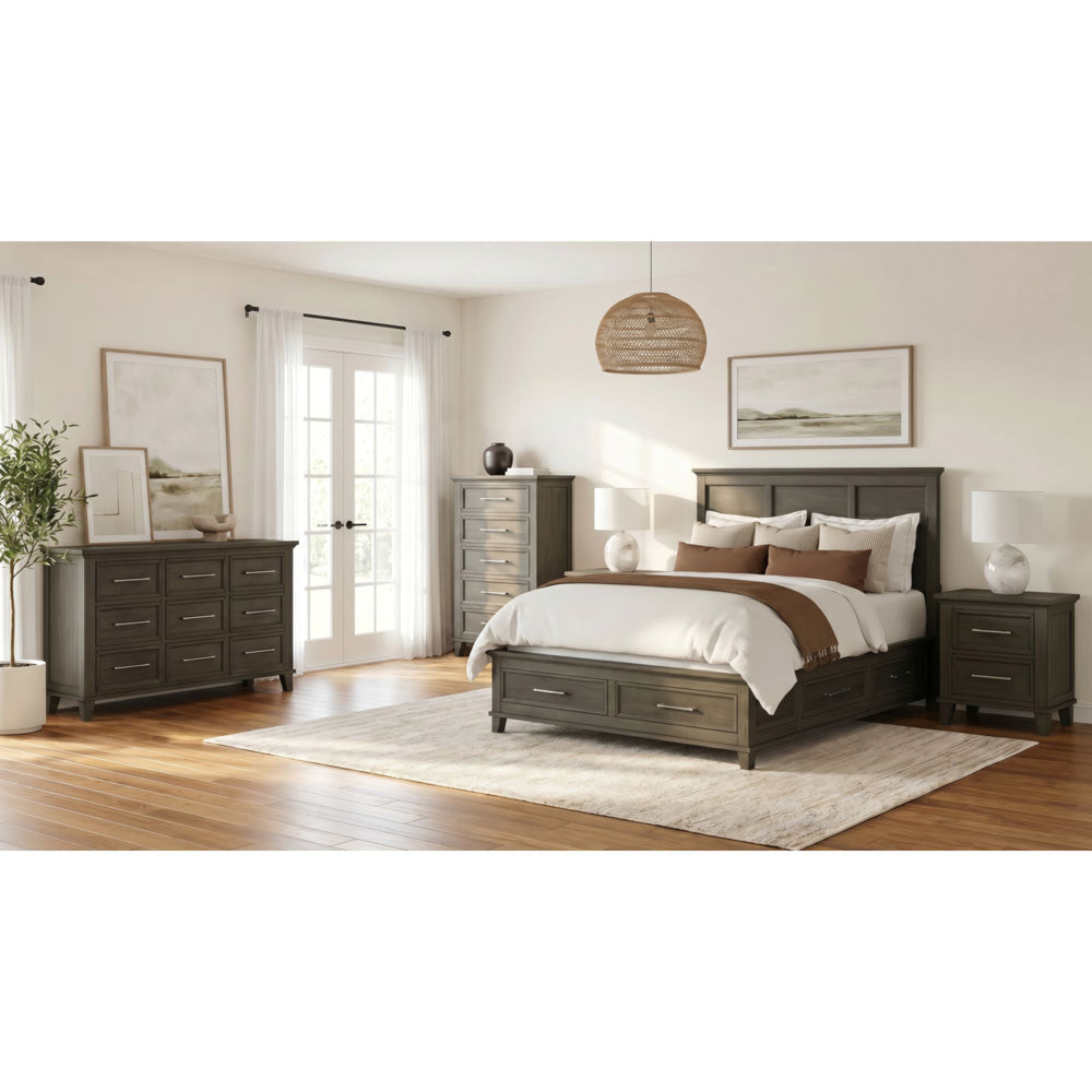 Picket House Furnishings - Henrik Queen Storage 5PC Bedroom Set in Grey - B-13030-3-QSB-NSDRC view 3