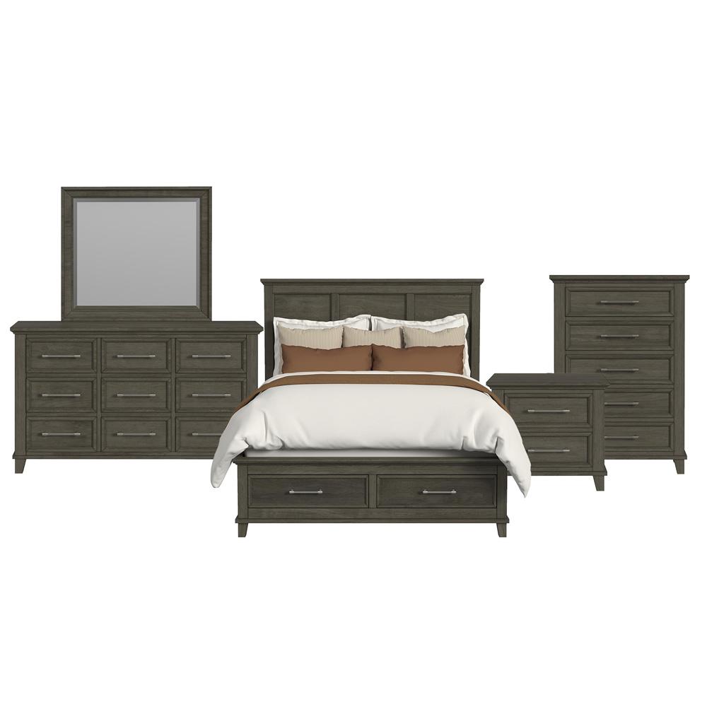 Picket House Furnishings -  Henrik Queen Storage 5PC Bedroom Set in Grey - B-13030-3-QSB-5PC veiw 1