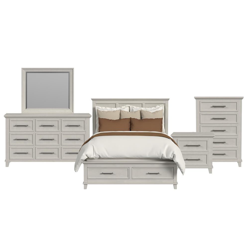 Picket House Furnishings -  Henrik Queen Storage 5PC Bedroom Set in Ivory - B-13030-7-QSB-5PC veiw 1