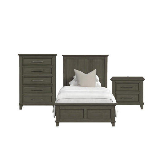 Picket House Furnishings - Henrik Twin Panel 3PC Bedroom Set in Grey - B-13030-3-TB-3PC view 1