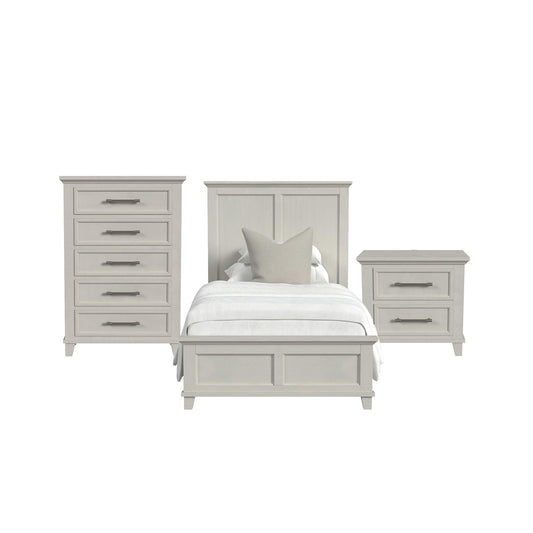 Picket House Furnishings - Henrik Twin Panel 3PC Bedroom Set in Ivory - B-13030-7-TB-3PC view 1