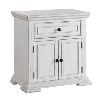Picket House Furnishings - Hera 1-Drawer Nightstand with USB in Rustic White - B-15720-7-NS veiw 1