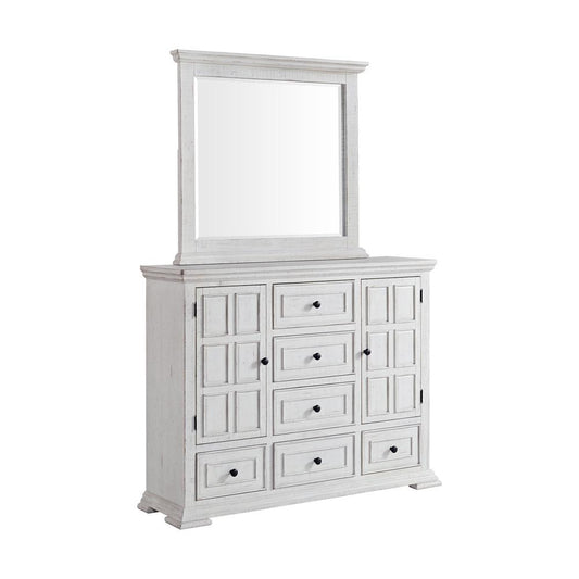 Picket House Furnishings - Hera King Panel 5PC Bedroom Set in Rustic White - B-15720-7-KB-5PC veiw 2