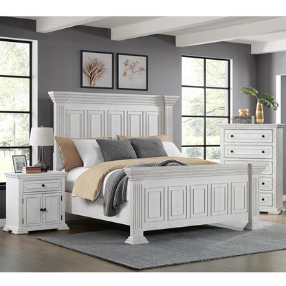 Picket House Furnishings - Hera Queen Panel 3PC Bedroom Set in Rustic White - B-15720-7-QB-3PC veiw 1