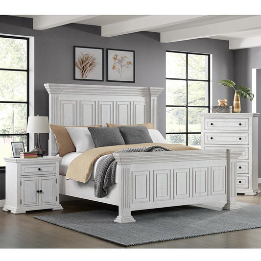 Picket House Furnishings - Hera Queen Panel 3PC Bedroom Set in Rustic White - B-15720-7-QB-3PC veiw 1