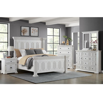 Picket House Furnishings - Hera Queen Panel 5PC Bedroom Set in Rustic White - B-15720-7-QB-5PC veiw 1