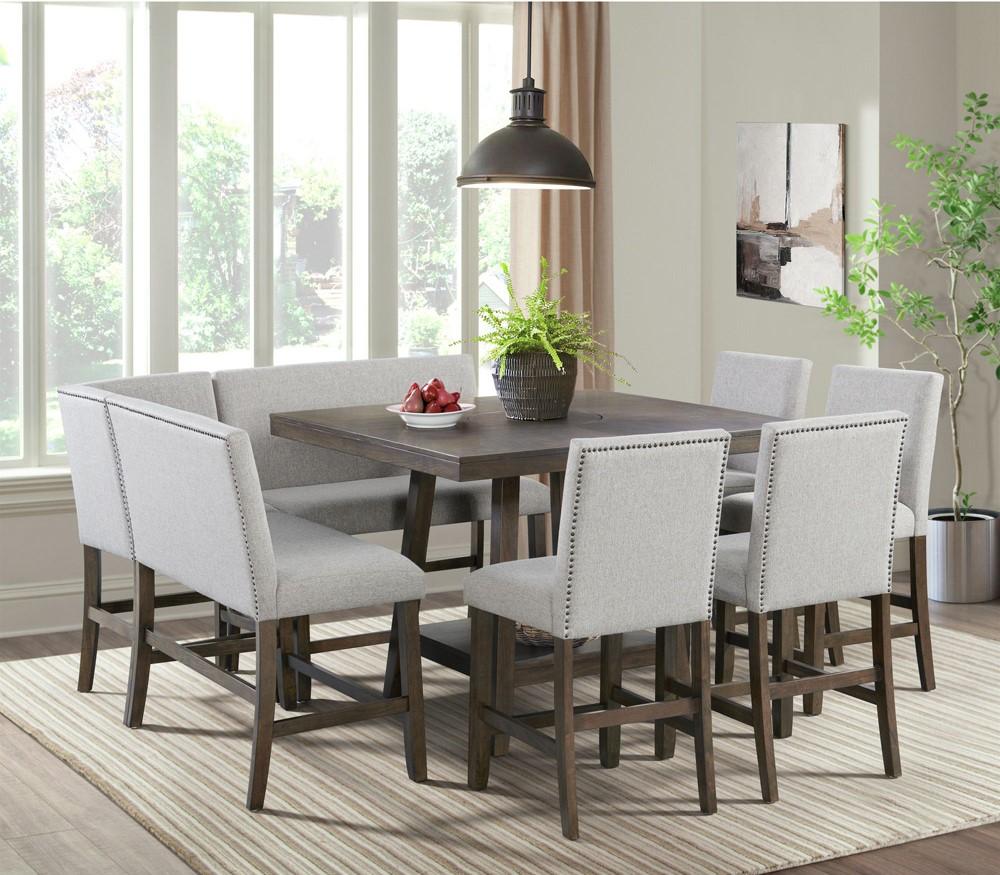 Picket House Furnishings -  Hester 8PC Counter Height Dining Set in Brown-Table, Four Chairs and Complete Bench - D-7670-5-CT-8PC veiw 6