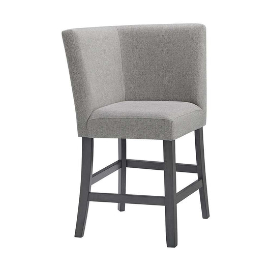 Picket House Furnishings - Hester Counter Corner Bench with Upholstered Back and Grey Fabric in Grey - D-7670-3-CCBN veiw 1