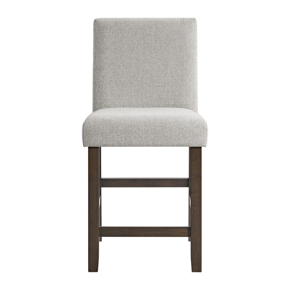 Picket House Furnishings -  Hester Counter Side Chair with Grey Fabric in Brown (2 Per Carton) - D-7670-5-CSC veiw 3