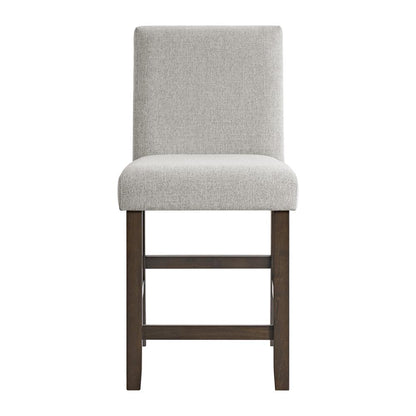 Picket House Furnishings -  Hester Counter Side Chair with Grey Fabric in Brown (2 Per Carton) - D-7670-5-CSC veiw 3