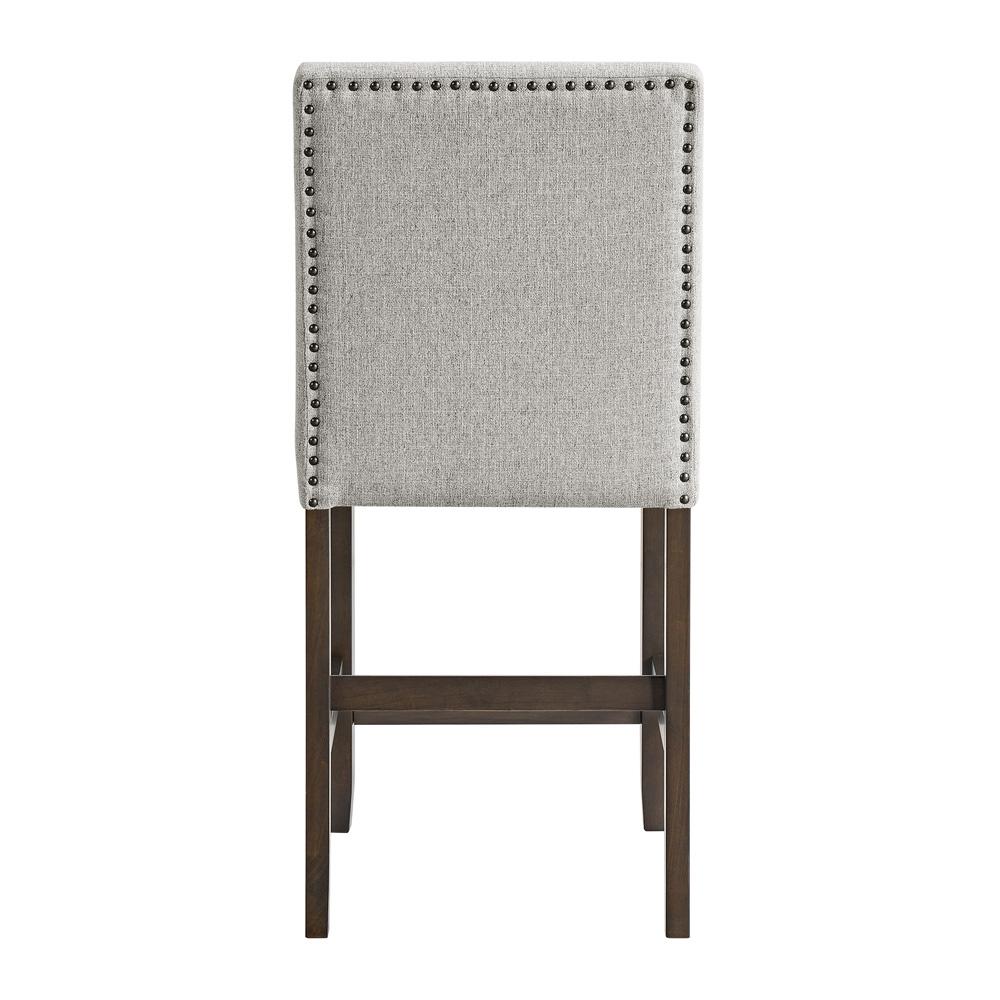 Picket House Furnishings -  Hester Counter Side Chair with Grey Fabric in Brown (2 Per Carton) - D-7670-5-CSC veiw 4