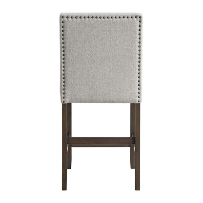 Picket House Furnishings -  Hester Counter Side Chair with Grey Fabric in Brown (2 Per Carton) - D-7670-5-CSC veiw 4