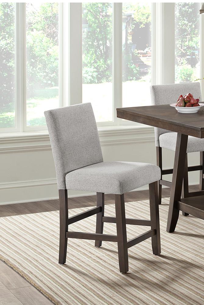 Picket House Furnishings -  Hester Counter Side Chair with Grey Fabric in Brown (2 Per Carton) - D-7670-5-CSC veiw 5