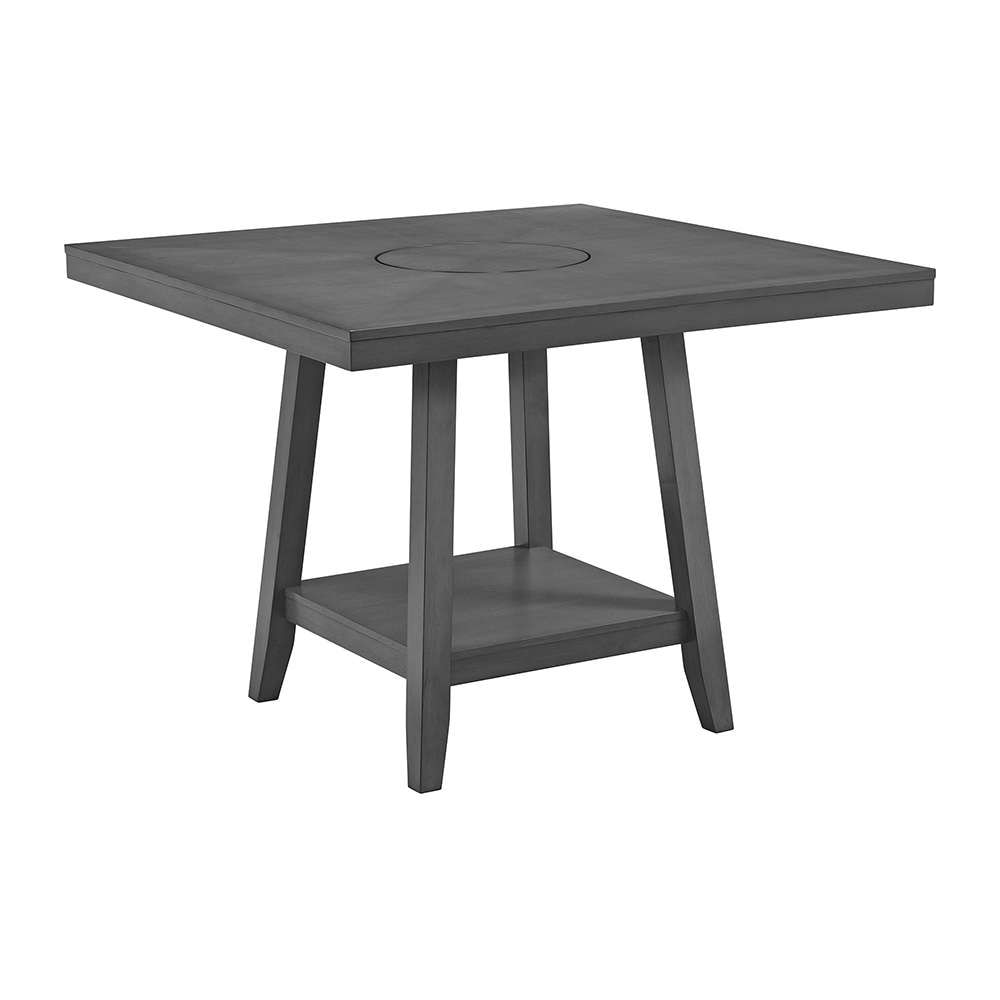 Picket House Furnishings - Hester Square Counter Table with Lazy Susan in Grey - D-7670-3-CT veiw 1