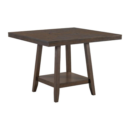 Picket House Furnishings -  Hester Square Counter Table with Lazy Susan in Brown - D-7670-5-CT veiw 1