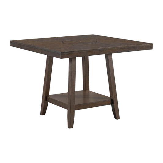 Picket House Furnishings -  Hester Square Counter Table with Lazy Susan in Brown - D-7670-5-CT veiw 1