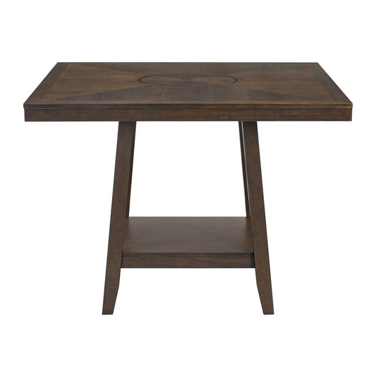 Picket House Furnishings -  Hester Square Counter Table with Lazy Susan in Brown - D-7670-5-CT veiw 2
