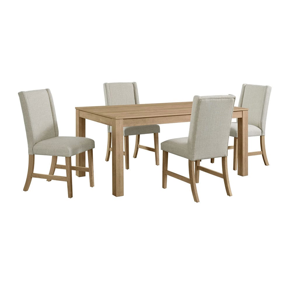 Picket House Furnishings -  Holmes 5PC Standard Height Dining Set in Brown-Table and Four Chairs - D-6460-5-DT-5PC view 1