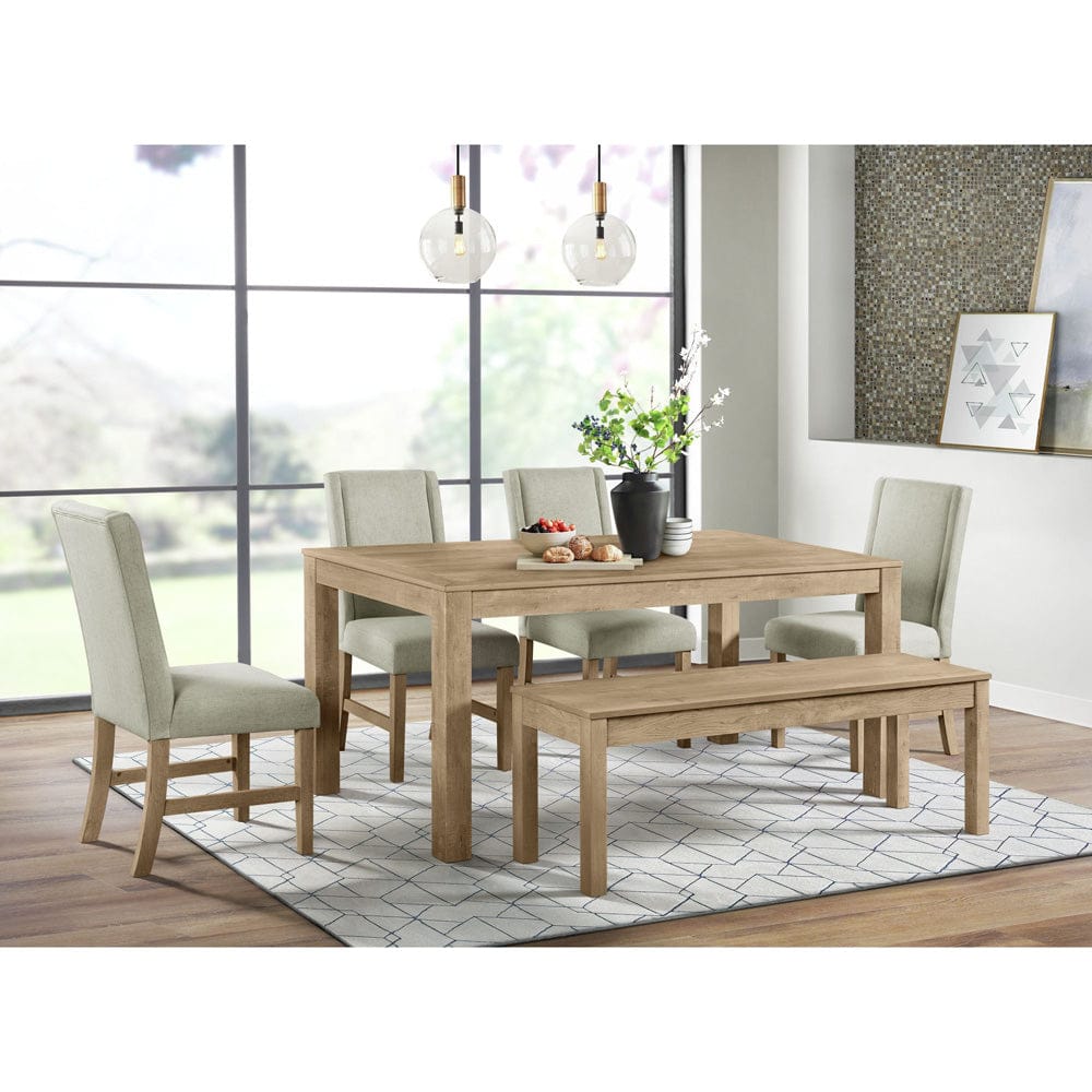 Picket House Furnishings -  Holmes 6PC Standard Height Dining Set in Brown-Table, Four Chairs & Bench - D-6460-5-DT-6PC view 7
