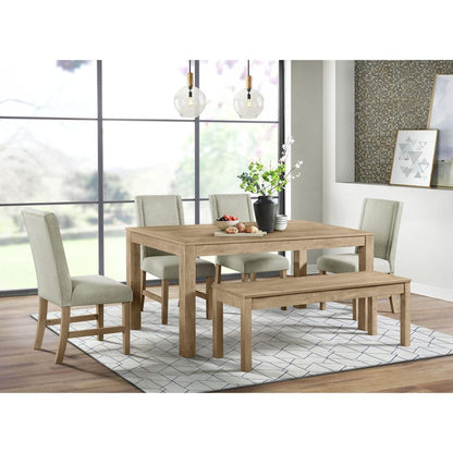 Picket House Furnishings -  Holmes 6PC Standard Height Dining Set in Brown-Table, Four Chairs & Bench - D-6460-5-DT-6PC view 7