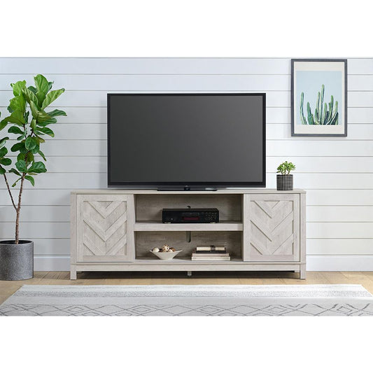 Picket House Furnishings - Holmes 70in TV Stand with Sliding Door in White - LA-6460-3-TV2 veiw 1