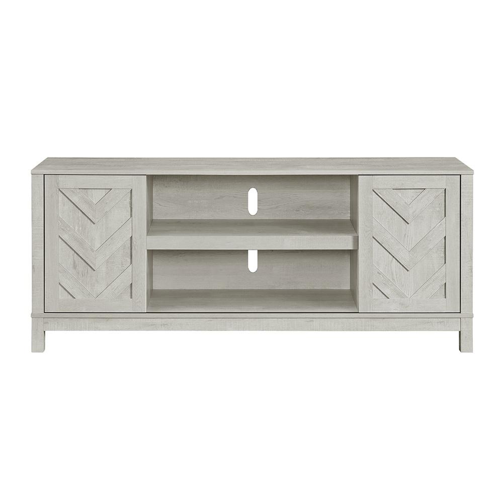 Picket House Furnishings - Holmes 70in TV Stand with Sliding Door in White - LA-6460-3-TV2 veiw 2