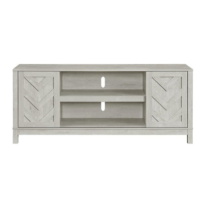 Picket House Furnishings - Holmes 70in TV Stand with Sliding Door in White - LA-6460-3-TV2 veiw 2