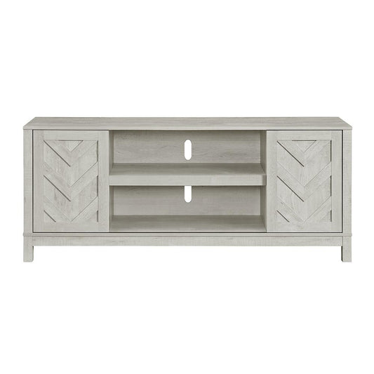 Picket House Furnishings - Holmes 70in TV Stand with Sliding Door in White - LA-6460-3-TV2 veiw 2