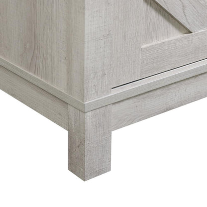 Picket House Furnishings - Holmes 70in TV Stand with Sliding Door in White - LA-6460-3-TV2 veiw 3