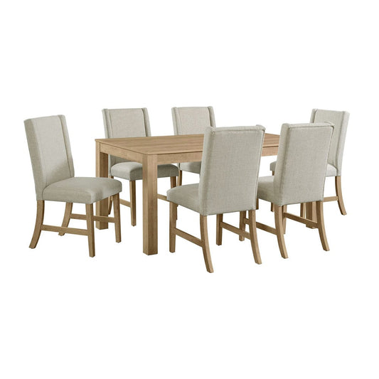 Picket House Furnishings -  Holmes 7PC Standard Height Dining Set in Brown-Table and Six Chairs - D-6460-5-DT-7PC view 1