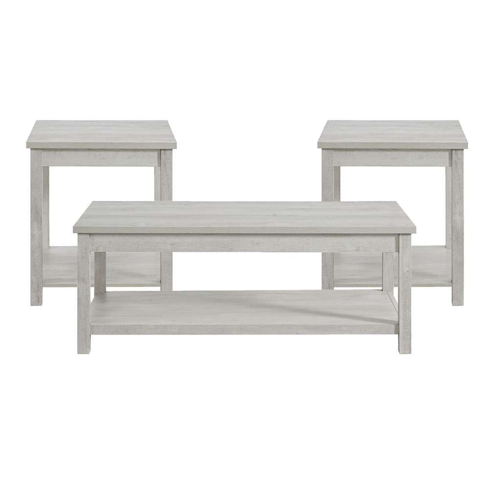 Picket House Furnishings - Holmes Three Pack Occasional Set in White - T-6460-3-OT veiw 1
