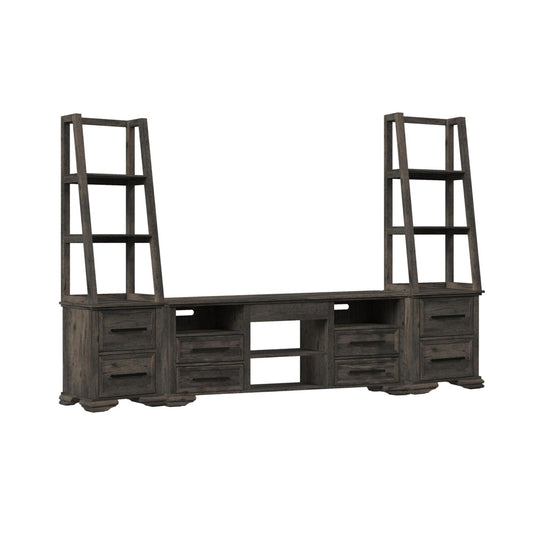 Picket House Furnishings - Hyde 3PC Entertainment Unit With 71'' TV Console in Charcoal - LA-13130-5-TV1-3PC view 1