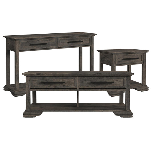 Picket House Furnishings - Hyde 3PC Occasional Table Set in Charcoal-Coffee Table, End Table & Sofa Table - T-13130-5-ST-3PC view 1