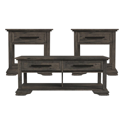 Picket House Furnishings - Hyde 3PC Occasional Table Set in Charcoal-Coffee Table & Two End Tables - T-13130-5-3PC view 1