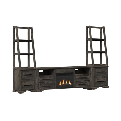 Picket House Furnishings - Hyde 4PC Entertainment Unit With 71'' TV Console in Charcoal - LA-13130-5-TV1-4PC view 1