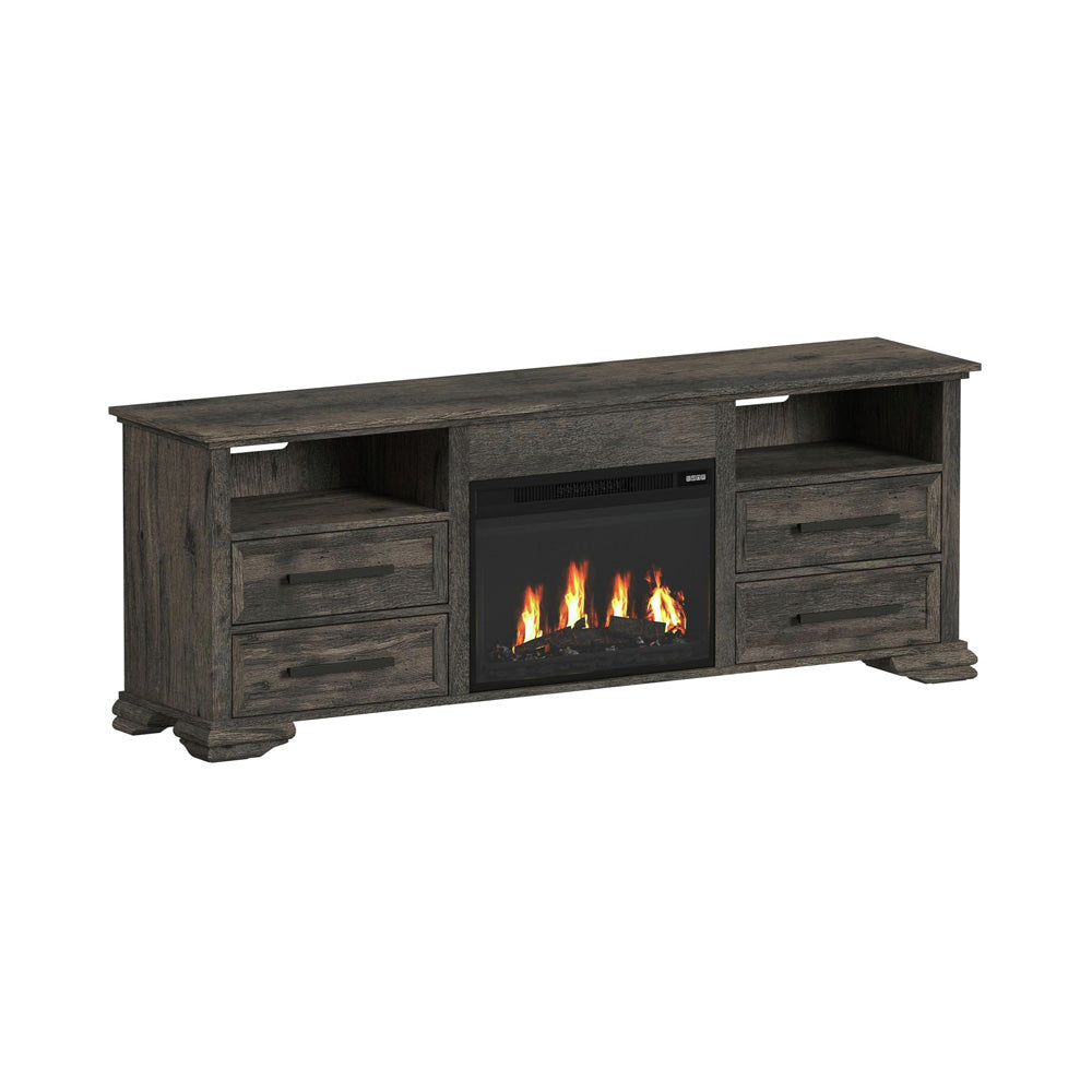 Picket House Furnishings - Hyde 4PC Entertainment Unit With 71'' TV Console in Charcoal - LA-13130-5-TV1-4PC view 2