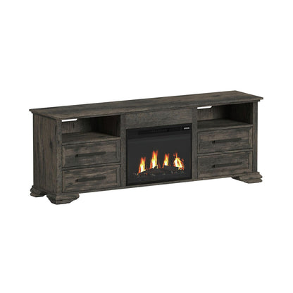 Picket House Furnishings - Hyde 4PC Entertainment Unit With 71'' TV Console in Charcoal - LA-13130-5-TV1-4PC view 2