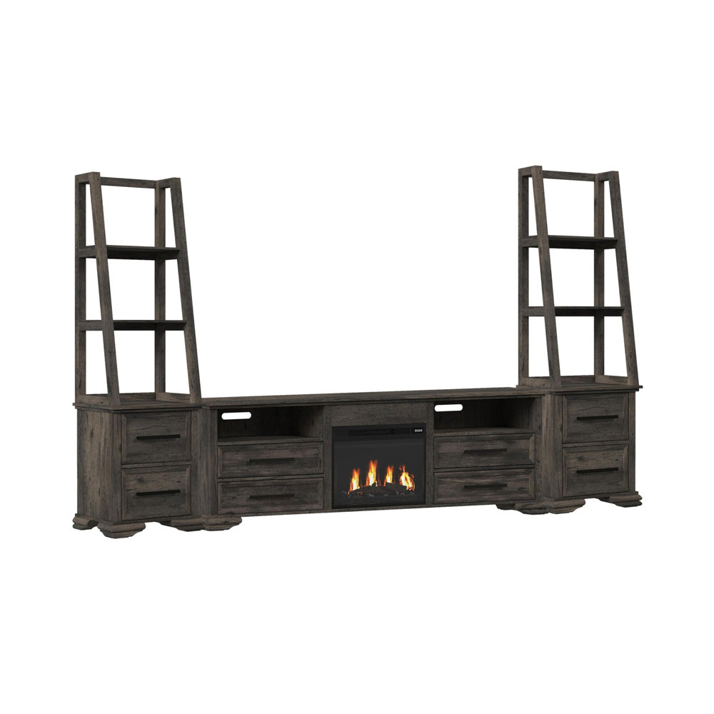 Picket House Furnishings - Hyde 4PC Entertainment Unit With 82'' TV Console in Charcoal - LA-13130-5-TV3-4PC view 1