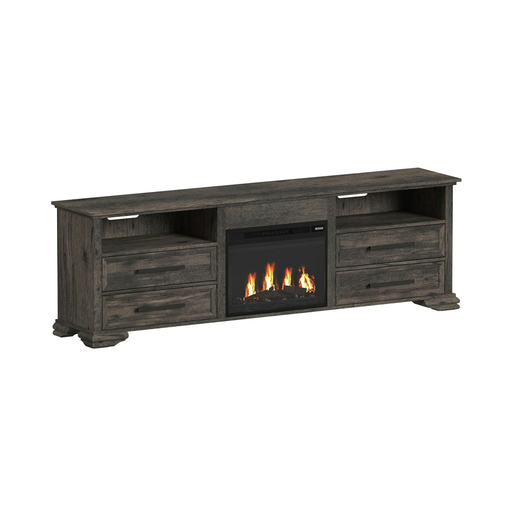 Picket House Furnishings - Hyde 4PC Entertainment Unit With 82'' TV Console in Charcoal - LA-13130-5-TV3-4PC view 2