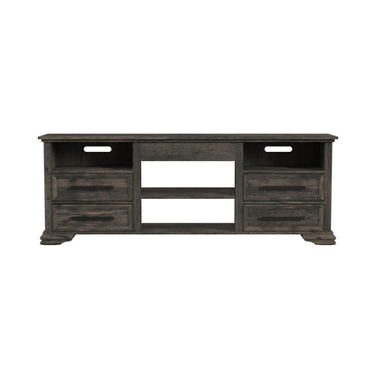 Picket House Furnishings - Hyde 71'' TV Console without Fireplace Insert in Charcoal - LA-13130-5-TV1 view 2