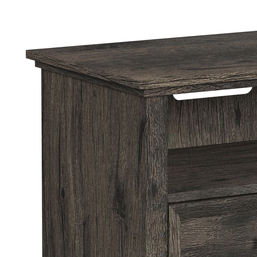 Picket House Furnishings - Hyde 71'' TV Console without Fireplace Insert in Charcoal - LA-13130-5-TV1 view 5