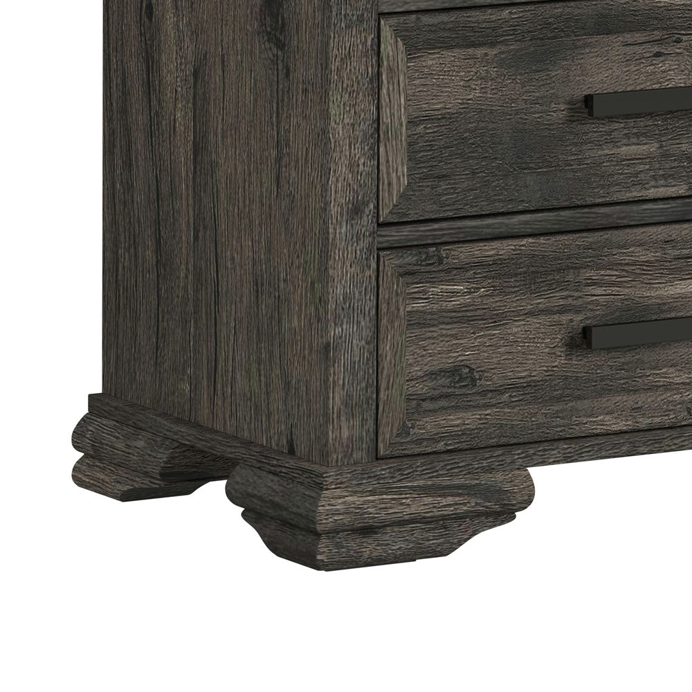 Picket House Furnishings - Hyde 71'' TV Console without Fireplace Insert in Charcoal - LA-13130-5-TV1 view 6