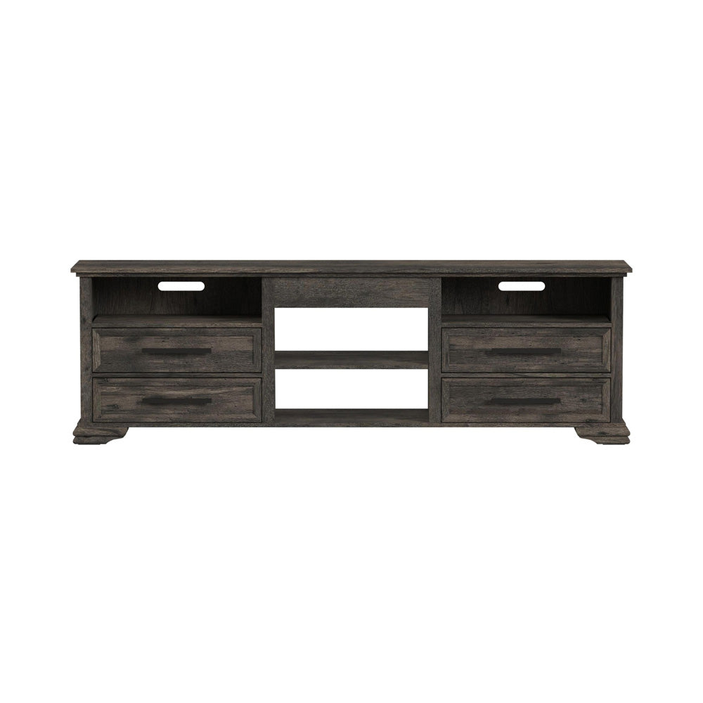 Picket House Furnishings - Hyde 82'' TV Console without Fireplace Insert in Charcoal - LA-13130-5-TV3 view 2