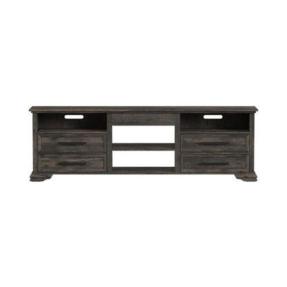 Picket House Furnishings - Hyde 82'' TV Console without Fireplace Insert in Charcoal - LA-13130-5-TV3 view 2