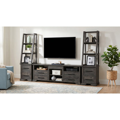 Picket House Furnishings - Hyde 82'' TV Console without Fireplace Insert in Charcoal - LA-13130-5-TV3 view 3