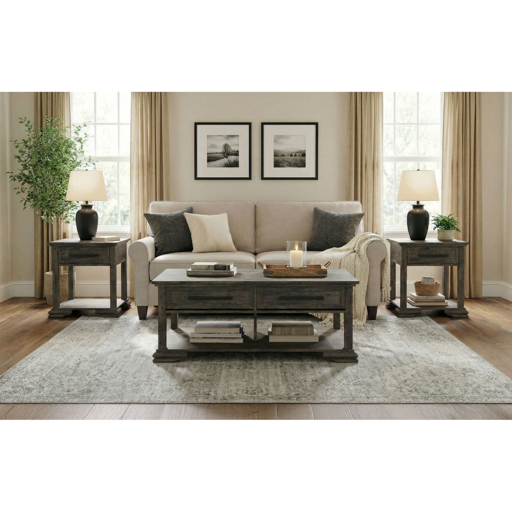 Picket House Furnishings - Hyde Coffee Table in Charcoal - T-13130-5-CT view 3