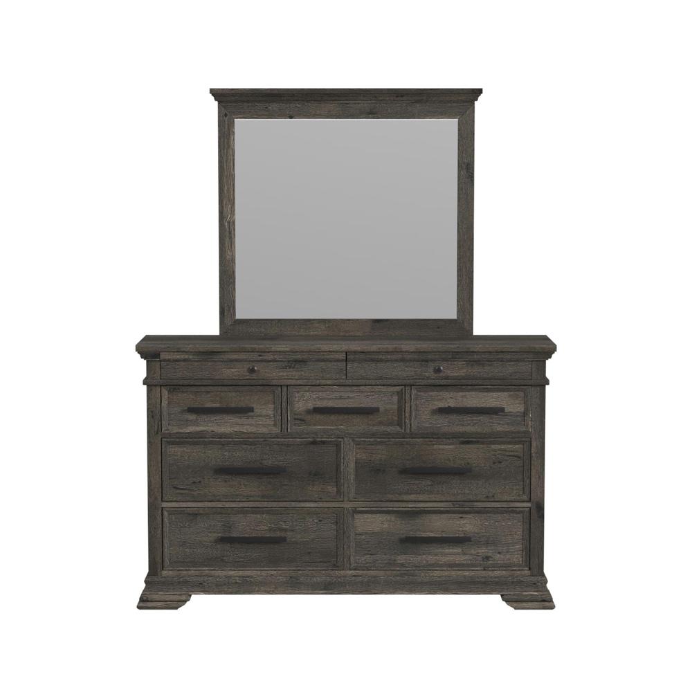 Picket House Furnishings - Hyde Dresser and Mirror Set in Charcoal - B-13130-8-DRMR veiw 2