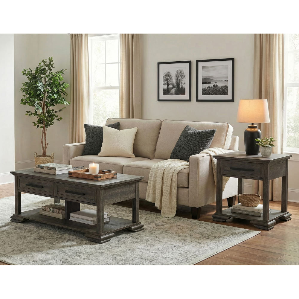Picket House Furnishings - Hyde End Table in Charcoal - T-13130-5-ET view 3