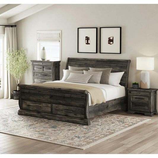 Picket House Furnishings - Hyde Full Sleigh Storage 3PC Bedroom Set in Charcoal - B-13130-8-FSLB-3PC veiw 1